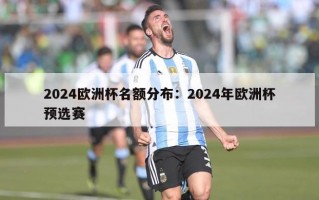 2024欧洲杯名额分布：2024年欧洲杯预选赛