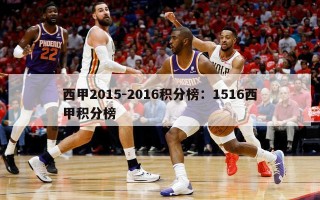 西甲2015-2016积分榜：1516西甲积分榜