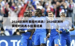 2024欧洲杯赛程时间表：2024欧洲杯赛程时间表小组赛结果