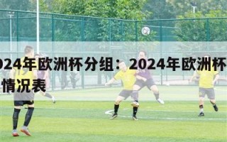 2024年欧洲杯分组：2024年欧洲杯分组情况表