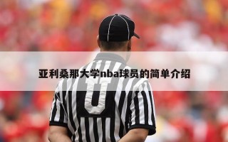 亚利桑那大学nba球员的简单介绍