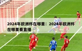 2024年欧洲杯在哪里：2024年欧洲杯在哪里看直播