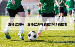 直播欧洲杯：直播欧洲杯赛程2021赛程表