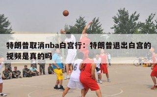 特朗普取消nba白宫行：特朗普退出白宫的视频是真的吗