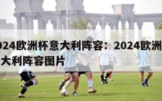 2024欧洲杯意大利阵容：2024欧洲杯意大利阵容图片