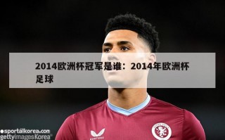 2014欧洲杯冠军是谁：2014年欧洲杯足球