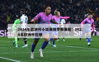 2024年欧洲杯小组赛俄罗斯赛程：2024年欧洲杯在哪