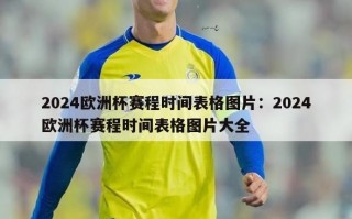 2024欧洲杯赛程时间表格图片：2024欧洲杯赛程时间表格图片大全