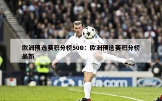 欧洲预选赛积分榜500：欧洲预选赛积分榜最新