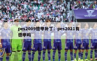 pes2009德甲补丁：pes2021有德甲吗