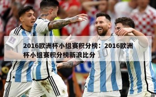 2016欧洲杯小组赛积分榜：2016欧洲杯小组赛积分榜新浪比分