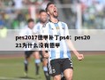 pes2017德甲补丁ps4：pes2021为什么没有德甲