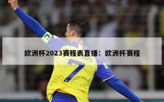 欧洲杯2023赛程表直播：欧洲杯赛程