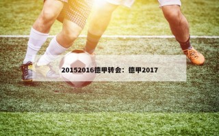 20152016德甲转会：德甲2017