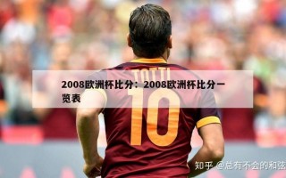 2008欧洲杯比分：2008欧洲杯比分一览表