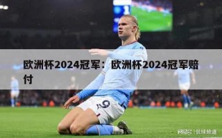 欧洲杯2024冠军：欧洲杯2024冠军赔付