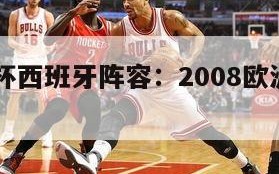 08欧洲杯西班牙阵容：2008欧洲杯西班牙阵容