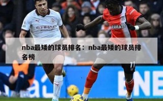 nba最矮的球员排名：nba最矮的球员排名榜