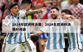 2024年欧洲杯决赛：2024年欧洲杯决赛时间表