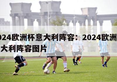 2024欧洲杯意大利阵容：2024欧洲杯意大利阵容图片