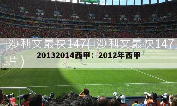 20132014西甲：2012年西甲