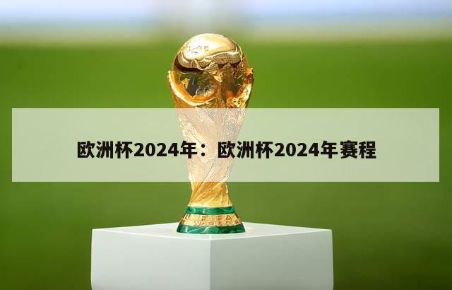 欧洲杯2024年：欧洲杯2024年赛程