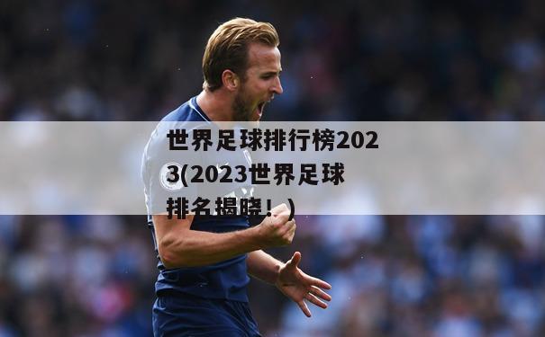 世界足球排行榜2023(2023世界足球排名揭晓！)